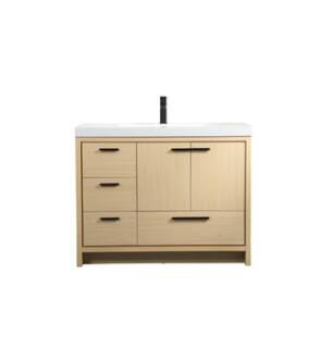 ARKA-E VF46042MMP Bathroom Vanity in Maple/Black
