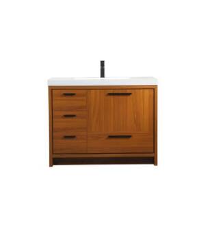 ARKA-E VF46042MTK Bathroom Vanity in Teak/Black