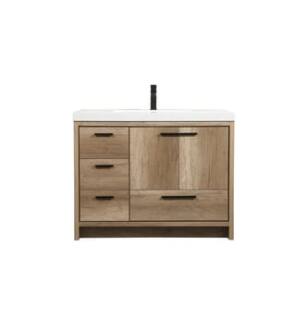 ARKA-E VF46042NT Bathroom Vanity in Natural Oak/Black