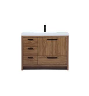 ARKA-E VF46042WB Bathroom Vanity in Walnut Brown/Black