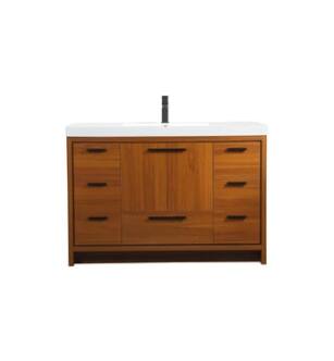 ARKA-E VF46048MTK Bathroom Vanity in Teak/Black