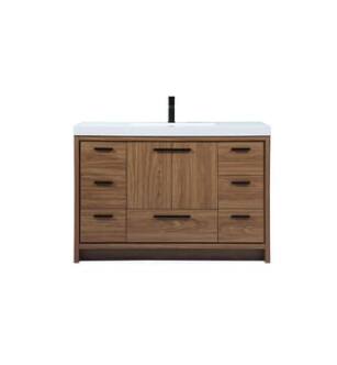 ARKA-E VF46048WB Bathroom Vanity in Walnut Brown/Black