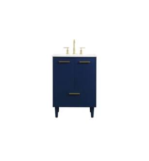 ARKA-E VF47024MBL Bathroom Vanity in Blue/Gold