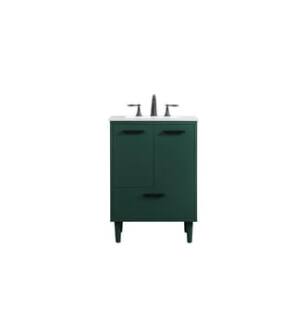 ARKA-E VF47024MGN Bathroom Vanity in Green/Black