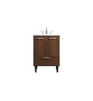 ARKA-E VF47024MWT Bathroom Vanity in Walnut/Silver