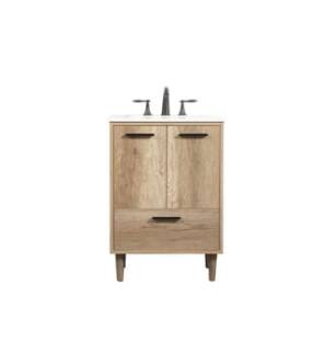 ARKA-E VF47024NT Bathroom Vanity in Natural Oak/Black