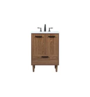 ARKA-E VF47024WB Bathroom Vanity in Walnut Brown/Black