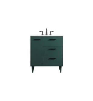 ARKA-E VF47030MGN Bathroom Vanity in Green/Black