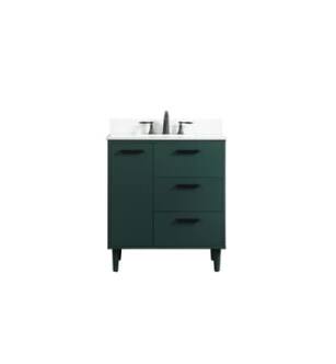 ARKA-E VF47030MGN-BS Bathroom Vanity in Green/Black