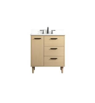 ARKA-E VF47030MMP-BS Bathroom Vanity in Maple/Black