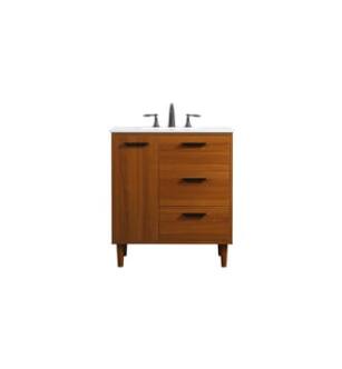 ARKA-E VF47030MTK Bathroom Vanity in Teak/Black