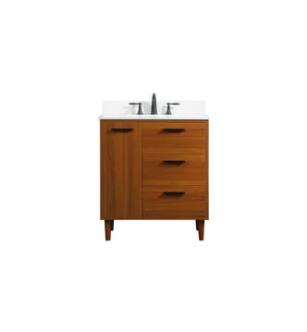 ARKA-E VF47030MTK-BS Bathroom Vanity in Teak/Black