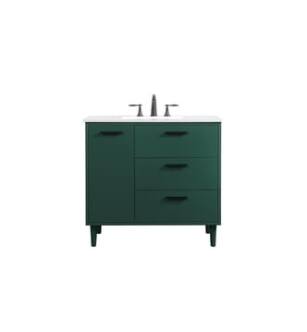 ARKA-E VF47036MGN Bathroom Vanity in Green/Black