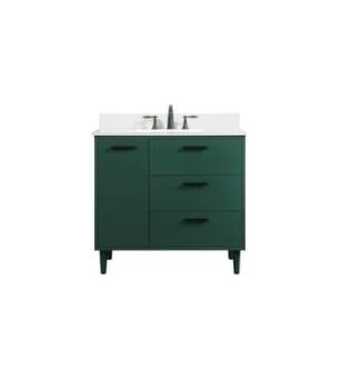 ARKA-E VF47036MGN-BS Bathroom Vanity in Green/Black