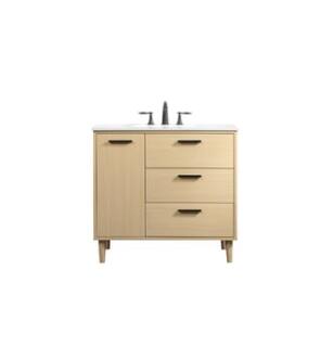 ARKA-E VF47036MMP Bathroom Vanity in Maple/Black
