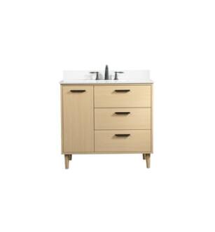 ARKA-E VF47036MMP-BS Bathroom Vanity in Maple/Black