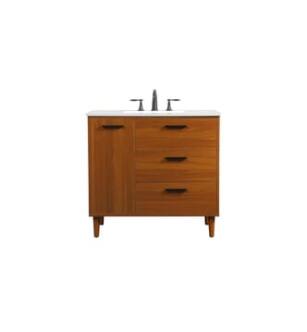 ARKA-E VF47036MTK Bathroom Vanity in Teak/Black