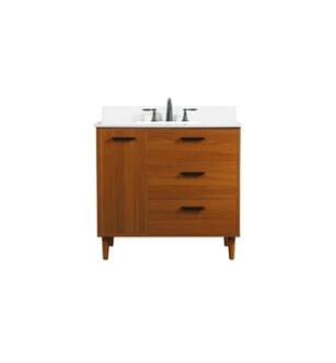 ARKA-E VF47036MTK-BS Bathroom Vanity in Teak/Black