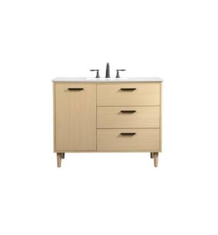 ARKA-E VF47042MMP Bathroom Vanity in Maple/Black