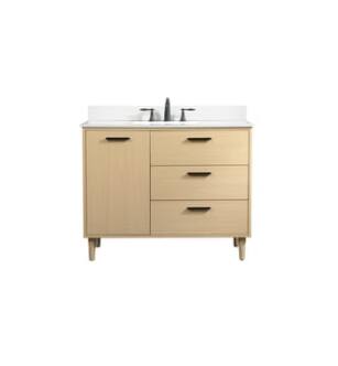 ARKA-E VF47042MMP-BS Bathroom Vanity in Maple/Black