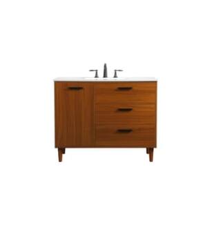ARKA-E VF47042MTK Bathroom Vanity in Teak/Black