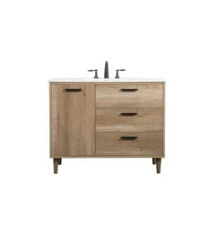 ARKA-E VF47042NT Bathroom Vanity in Natural Oak/Black