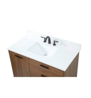 ARKA-E VF47042WB-BS Bathroom Vanity in Walnut Brown/Black