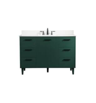 ARKA-E VF47048MGN-BS Bathroom Vanity in Green/Black