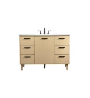 ARKA-E VF47048MMP Bathroom Vanity in Maple/Black