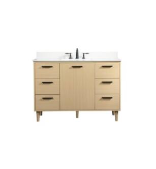 ARKA-E VF47048MMP-BS Bathroom Vanity in Maple/Black