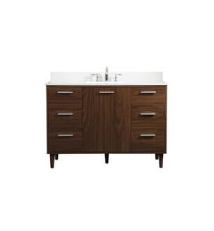 ARKA-E VF47048MWT-BS Bathroom Vanity in Walnut/Silver