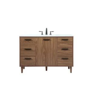 ARKA-E VF47048WB Bathroom Vanity in Walnut Brown/Black