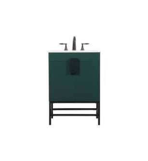 ARKA-E VF48824MGN Bathroom Vanity in Green/Black