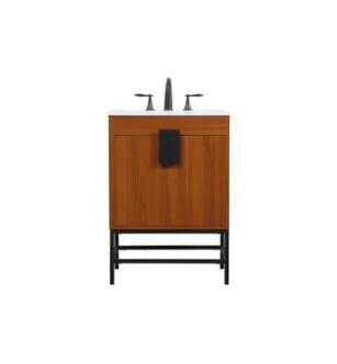 ARKA-E VF48824MTK Bathroom Vanity in Teak/Black