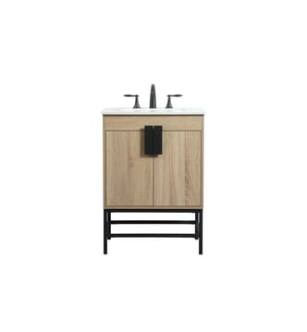 ARKA-E VF48824MW Bathroom Vanity in Mango Wood/Black