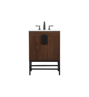 ARKA-E VF48824MWT Bathroom Vanity in Walnut/Black