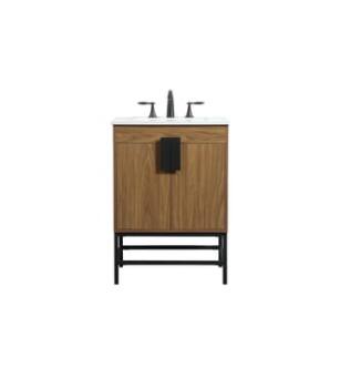 ARKA-E VF48824WB Bathroom Vanity in Walnut Brown/Black