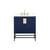 Arka VF48830MBL-BS Bathroom Vanity in Blue/Gold