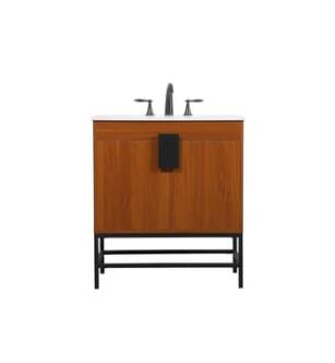ARKA-E VF48830MTK Bathroom Vanity in Teak/Black
