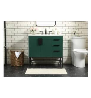 ARKA-E VF48836MGN Bathroom Vanity in Green/Black