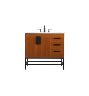 ARKA-E VF48836MTK Bathroom Vanity in Teak/Black