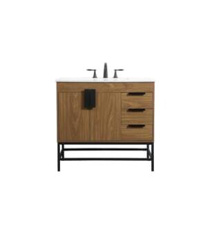ARKA-E VF48836WB Bathroom Vanity in Walnut Brown/Black