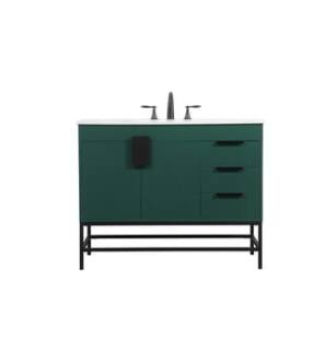 ARKA-E VF48842MGN Bathroom Vanity in Green/Black