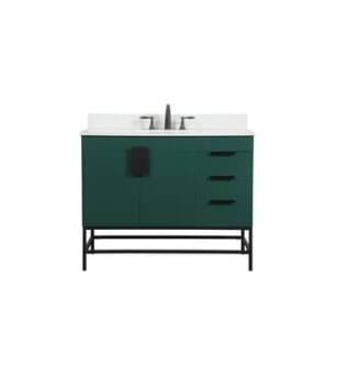 ARKA-E VF48842MGN-BS Bathroom Vanity in Green/Black