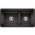 Blanco 442525 Precis 33" Reversible 1-3/4 Double Bowl Undermount Silgranit Kitchen Sink with Low Divide in Anthracite