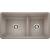 Blanco 442522 Precis 33" Reversible 1-3/4 Double Bowl Undermount Silgranit Kitchen Sink with Low Divide in Truffle