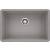 Blanco 522428 Precis 26 7/8" Single Bowl Undermount Silgranit Kitchen Sink in Metallic Gray