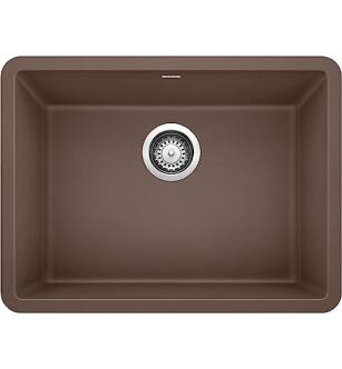 Blanco 522418 Precis 23 1/2" Single Bowl Undermount Silgranit Kitchen Sink in Cafe Brown