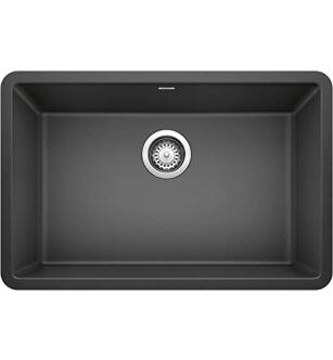 Blanco 522259 Precis 26 7/8" Single Bowl Undermount Silgranit Kitchen Sink in Anthracite