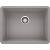 Blanco 522413 Precis 23 1/2" Single Bowl Undermount Silgranit Kitchen Sink in Metallic Gray